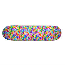 Rainbow Heart Confetti Skateboard