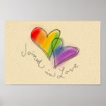 Rainbow Heart Joined in Love posters