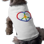 Rainbow Heart, Love, Peace Sign pet clothing