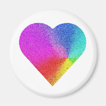 Rainbow Heart Refrigerator Magnets