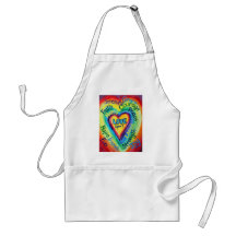 Rainbow Heart Spirit Words Apron