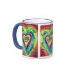 Rainbow Heart Spirit Words Mug