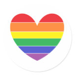 Rainbow Heart Autocollants