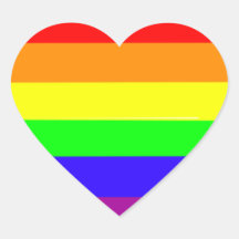 Rainbow Heart stickers