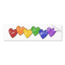 Rainbow Hearts Bumper Sticker