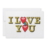 Rainbow Hearts I Love You invitations