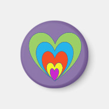 Rainbow Hearts Magnet