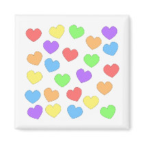 Rainbow Hearts Magnet 0001