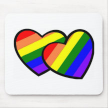 Rainbow Hearts Mousepads