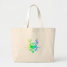 Rainbow Horned God Wheel Of The Year Canvas Bag