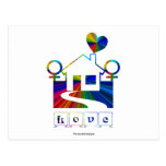 Rainbow House-Gay Love Post Card