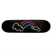 Rainbow in Neon Skateboard Deck