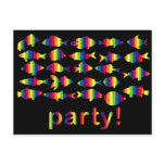 Rainbow Invitation Postcard