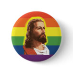 Rainbow-Jesus Pinback Button