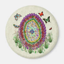 Rainbow Jewels Easter Egg Fridge Magnet