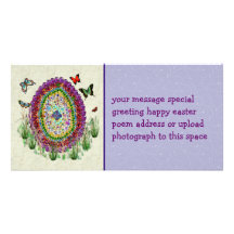 Rainbow Jewels Easter Egg Personalised Photo Card
