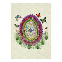 Rainbow Jewels Easter Egg Personalized Invitation