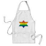 Rainbow Jewish Star aprons