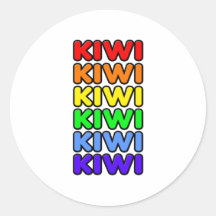 Rainbow Kiwi Stickers