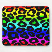 rainbow_leopard_print-altered mouse pads