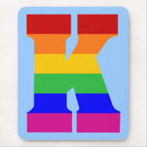Rainbow Letter K Mousepads