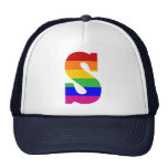 Rainbow Letter S Hats