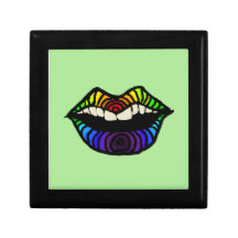 Rainbow Lips Jewelry Boxes