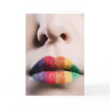 Rainbow Lips Greeting Card