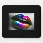 Rainbow lips mousepad