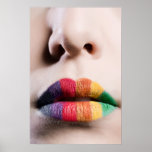 Rainbow Lips Poster posters