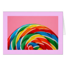 Rainbow Lollipop Close-Up Card