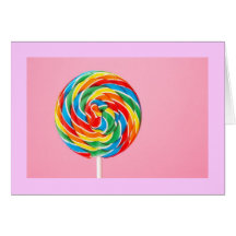 Rainbow Lollipop Greeting Cards