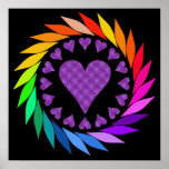 Rainbow Love Hearts posters