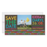 Rainbow Love Hearts Save The Date Photo Card photo cards