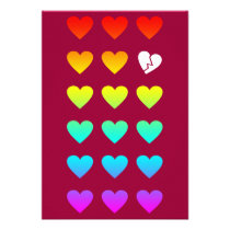 rainbow love outcast invitations