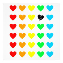rainbow love outcast invitations