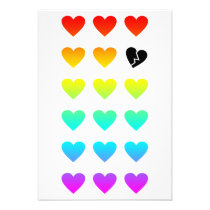 rainbow love outcast invitations