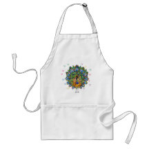 Rainbow Love Peacock Apron