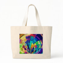 Rainbow Magical Floral Pattern V1 Canvas Bags