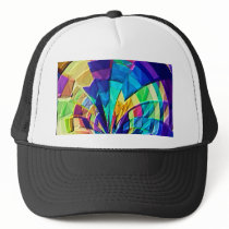 Rainbow Magical Floral Pattern V1 Mesh Hat