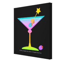 Rainbow Martini Gallery Wrapped Canvas