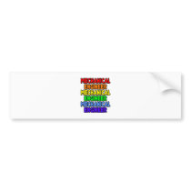 Rainbow Mechanical Engineer bumper stickers