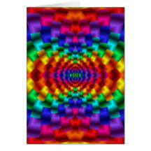 Rainbow Mind Warp Psychedelic Fractal Cards