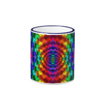 Rainbow Mind Warp Psychedelic Fractal Coffee Mug