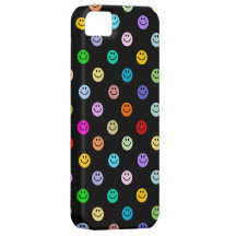 Rainbow Multicolor Smiley Face Pattern