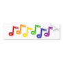 Rainbow Music Notes Bumper Sticker