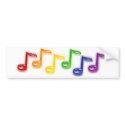 Rainbow Music Notes Bumper Sticker bumper stickers