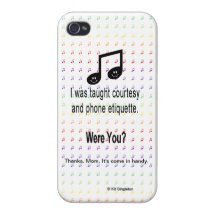 Rainbow Musical Happy Note Phone Manners iPhone 4 Cases