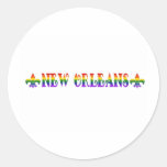Rainbow New Orleans Round Sticker