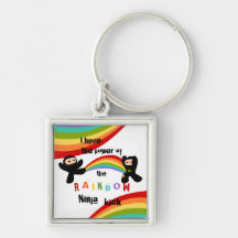 Rainbow Ninja Kick Keychains